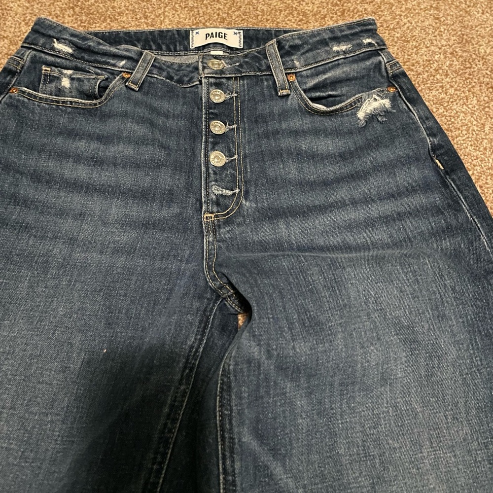 PAIGE Leenah Exposed Button Wide Leg sz 27